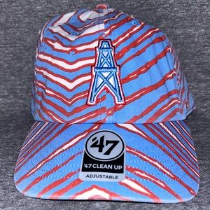 🏈🏟️ Houston Oilers ‘47 X Zubaz Chaos Retro Relaxed Fit Hat 🏟️🏈